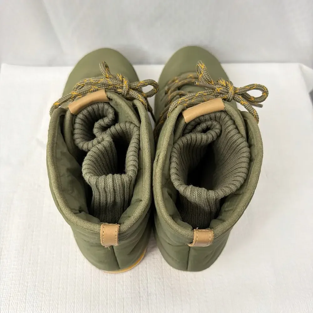 Teva Ember Boots Mens Size 12 Lace Up Winter Quilted Olive Green